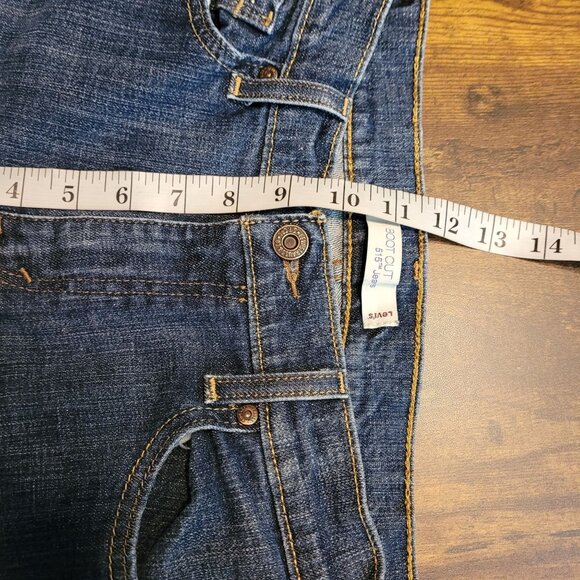 Levi's Jeans Size 8 Mid Rise 515 Bootcut Studded Medium Dark Wash Western - Picture 7 of 10